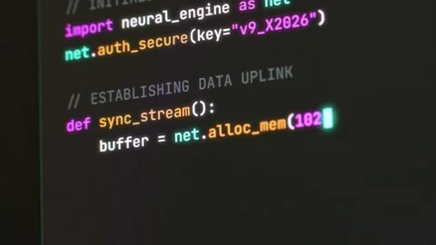 Programming computer code on screen in software development process. Stock Footage 334040165