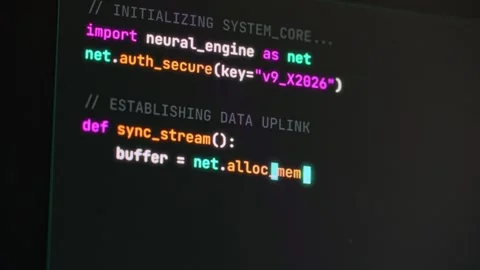 Programming computer code on screen in software development process. Stock Footage 334040177