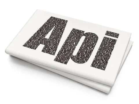 Programming concept: Api on Blank Newspaper background Illustrazione stock
