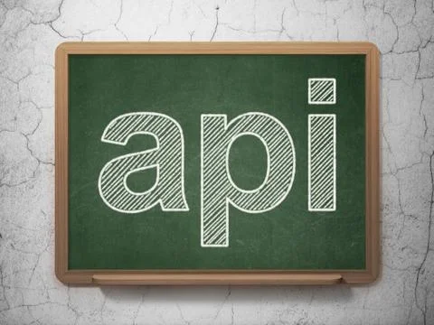 Programming concept: Api on chalkboard background イラスト素材
