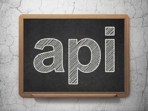 Programming concept: Api on chalkboard background Stock Illustration