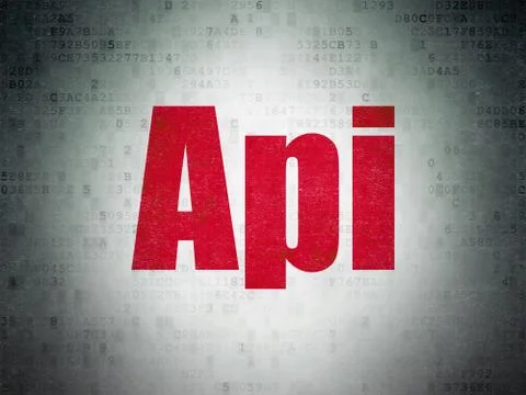 Programming concept: Api on Digital Data Paper background Illustrazione stock