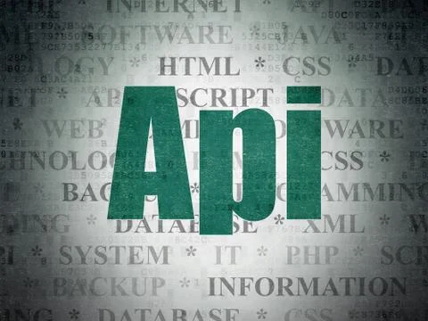 Programming concept: Api on Digital Paper background Stock-Illustration