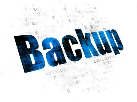 Programming concept: Backup on Digital background 库存插图