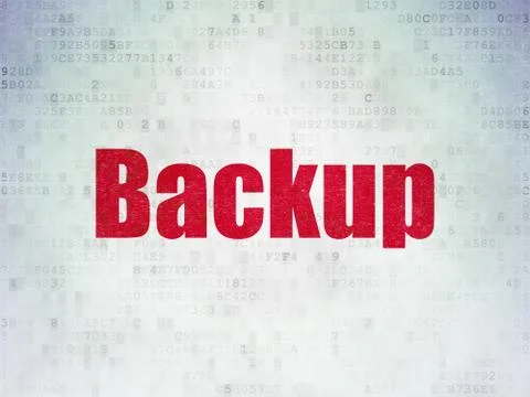 Programming concept: Backup on Digital Data Paper background Illustrazione stock