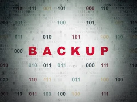 Programming concept: Backup on Digital Data Paper background 스톡 일러스트