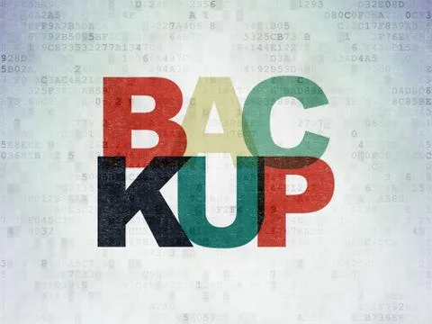 Programming concept: Backup on Digital Paper background Illustrazione stock
