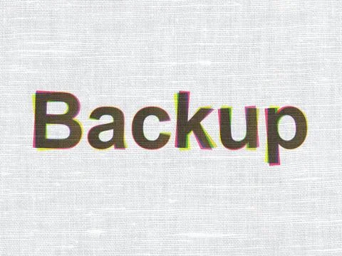 Programming concept: Backup on fabric texture background 库存插图