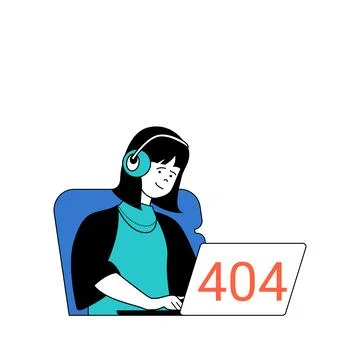 Programming concept with cartoon people in flat design for web. Woman testing Stock Illustration