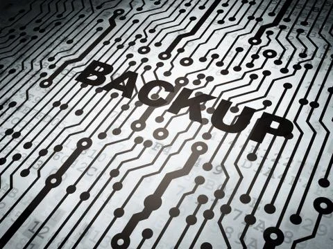 Programming concept: circuit board with Backup Stock Illustration