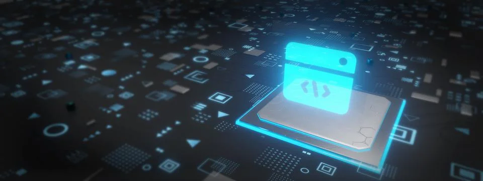 Programming concept code abstract background イラスト素材