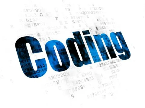 Programming concept: Coding on Digital background Illustrazione stock