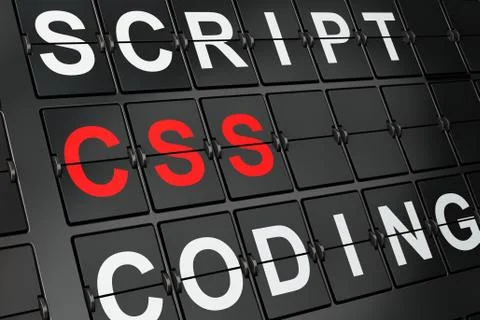 Programming concept: Css on airport board background 스톡 일러스트