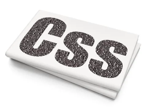 Programming concept: Css on Blank Newspaper background Stock Illustration