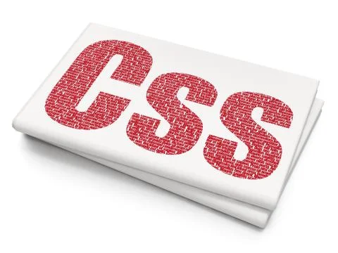 Programming concept: Css on Blank Newspaper background Stock Illustration