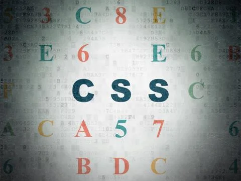 Programming concept: Css on Digital Data Paper background Stockillustratie