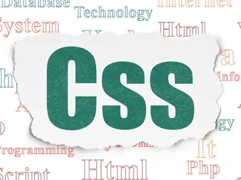 Programming concept: Css on Torn Paper background イラスト素材