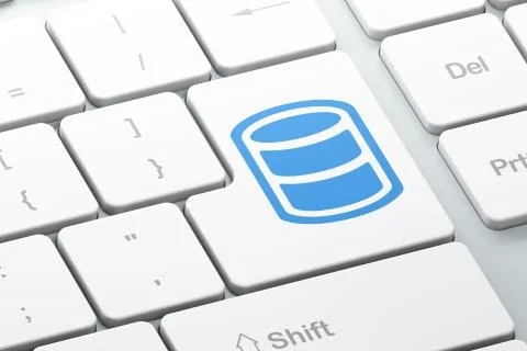 Programming concept: Database on computer keyboard background Stock Illustration