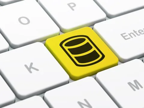 Programming concept: Database on computer keyboard background Stock Illustration