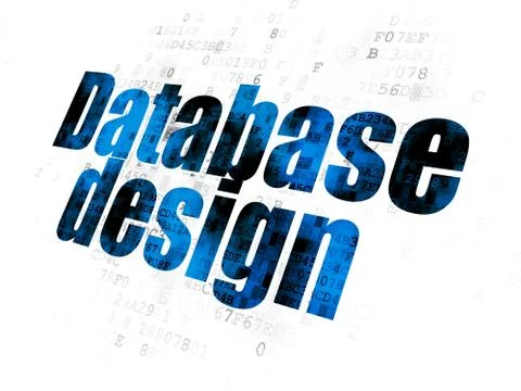 Programming concept: Database Design on Digital background イラスト素材
