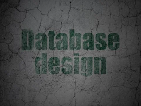 Programming concept: Database Design on grunge wall background Stock-Illustration