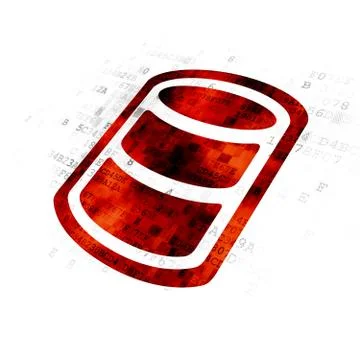 Programming concept: Database on Digital background Stockillustratie