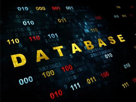 Programming concept: Database on Digital background Illustrazione stock