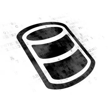 Programming concept: Database on Digital background イラスト素材