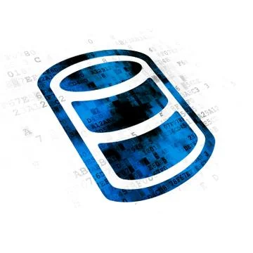 Programming concept: Database on Digital background 库存插图