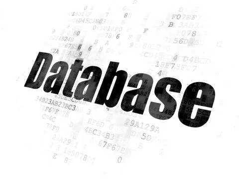 Programming concept: Database on Digital background Stockillustratie