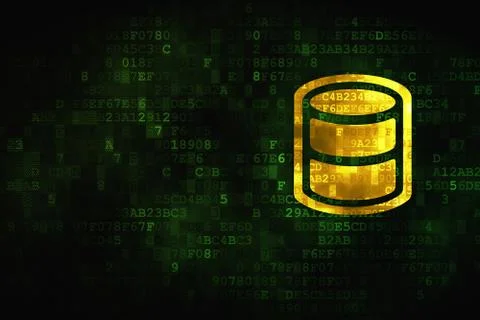 Programming concept: Database on digital background Illustrazione stock