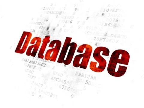 Programming concept: Database on Digital background 스톡 일러스트
