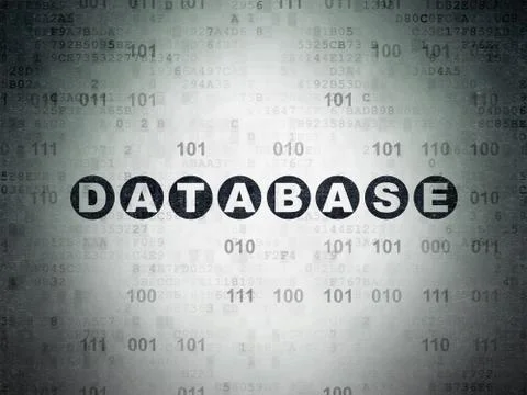 Programming concept: Database on Digital Data Paper background Stockillustratie