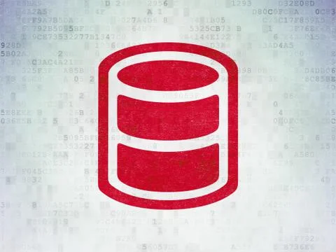 Programming concept: Database on Digital Data Paper background Illustrazione stock