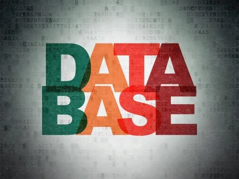 Programming concept: Database on Digital Data Paper background Illustrazione stock