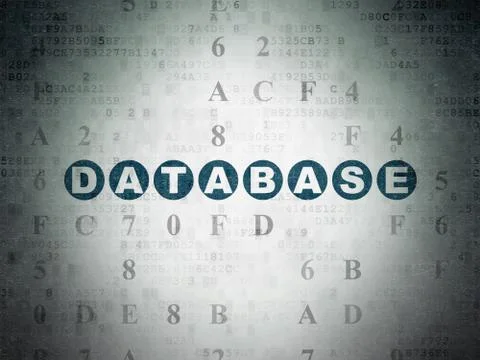 Programming concept: Database on Digital Data Paper background 스톡 일러스트
