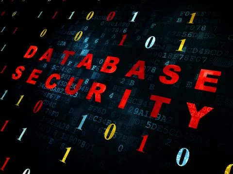 Programming concept: Database Security on Digital background 스톡 일러스트
