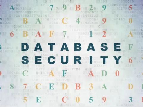 Programming concept: Database Security on Digital Data Paper background 스톡 일러스트