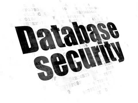 Programming concept: Database Security on Digital background イラスト素材