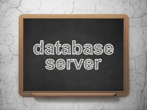 Programming concept: Database Server on chalkboard background 库存插图