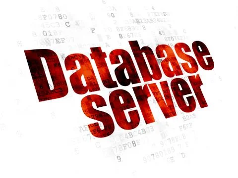 Programming concept: Database Server on Digital background 스톡 일러스트