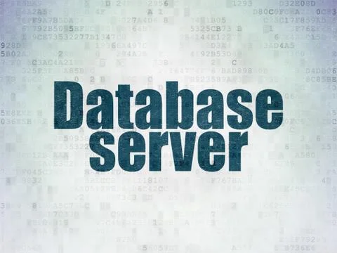 Programming concept: Database Server on Digital Data Paper background Stockillustratie