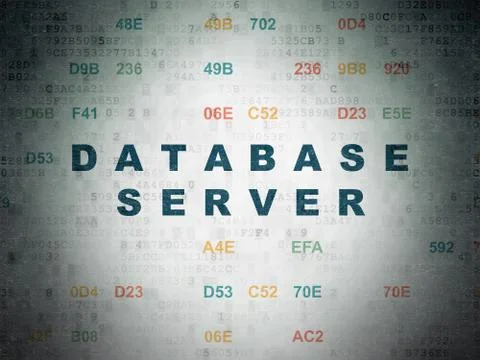 Programming concept: Database Server on Digital Data Paper background Stockillustratie
