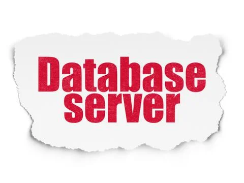 Programming concept: Database Server on Torn Paper background Stock-Illustration