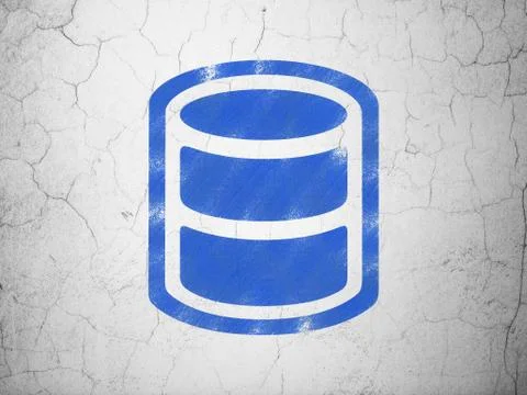 Programming concept: Database on wall background Stockillustratie