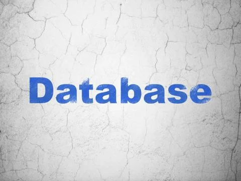 Programming concept: Database on wall background イラスト素材