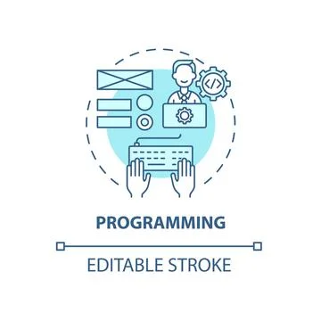 Programming concept icon Illustrazione stock