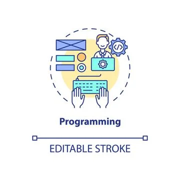 Programming concept icon Stock Illustration