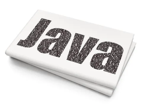 Programming concept: Java on Blank Newspaper background Stock-Illustration