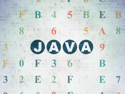 Programming concept: Java on Digital Data Paper background Stock-Illustration